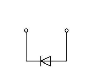 WAGO 280-915/281-411 Diodeklem 5 mm Spanveer Toewijzing: L Grijs 100 stuk(s)