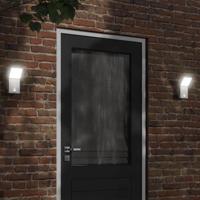 VidaXL Buitenwandlampen 2 st led met sensors gegoten aluminium wit - thumbnail