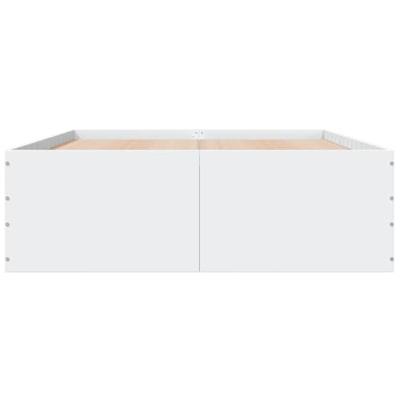 Bedframe LED massief hout wit 120x200 cm Bedframe LED massief hout wit 120x200 cm