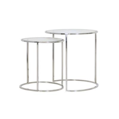 Light & Living Bijzettafel 'Duarte' Set van 2 stuks, kleur Zilver