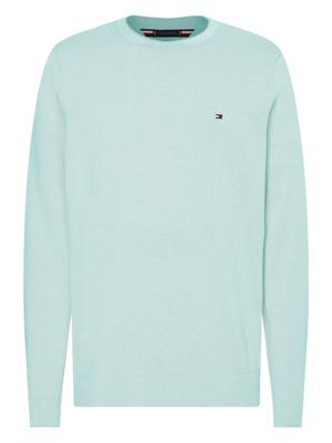 Tommy Hilfiger trui van biologisch katoen mintgroen