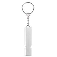 Mini draagbare 120dB dubbele pijp hoge decibel Outdoor Camping wandelen Survival Whistle dubbele frequentie Emnergecy Whistle sleutelhanger (zilver) - thumbnail