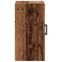 Wandkast 60x31x60 cm bewerkt hout oud houtkleurig - thumbnail