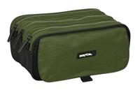 Pennenetui met 3 vakken Safta Dark forest Zwart Groen 21,5 x 10 x 8 cm - thumbnail