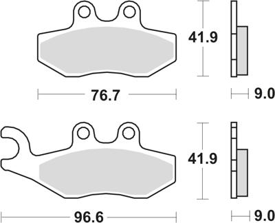 TRW remblokken "mcb 744 brake pad mcb 744 srm sintered metal