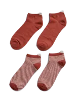 Sneaker sokken 2-pak - Glitter/Streep - Katoenen enkelsokken - DSS17140773 - Oranje - DSS17140773 - DSS17140773 - DSS17140773 - DSS17140773 - - thumbnail