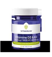 Vitakruid Vitamine D3 & K2 25mcg/1000IE/40mcg Tabletten - thumbnail