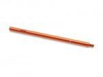 Aluminium rear axle shaft 6.3x130mm (orange) - thumbnail