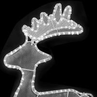 Kerstversiering rendier met mesh 306 LED's 60x24x89 cm - thumbnail