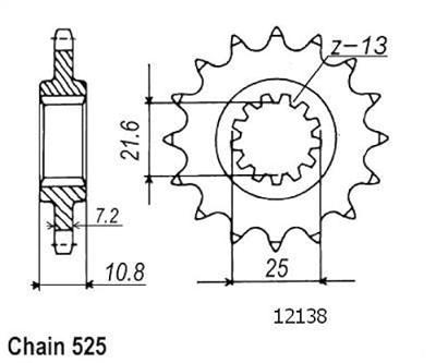 ESJOT Sprocket 525 17z standard