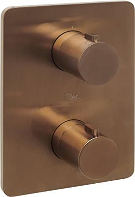 Ben Lavion 250 inbouw regendoucheset met 4 straalsoorten en plafondaansluiting Ø25cm geborsteld koper pvd