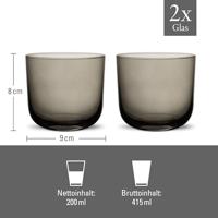 LIKE BY VILLEROY & BOCH - Like Smoke - Waterglas 0,37l set/2 - thumbnail