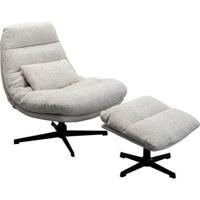 Kare Design Columbia Draaifauteuil en voetensteun - thumbnail