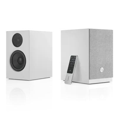 Audio Pro A28 - draadloze actieve multiroom luidspreker met Bluetooth & WiFi - stereo luidspreker voor home entertainment met AirPlay 2, Chromecast, Spotify - wit