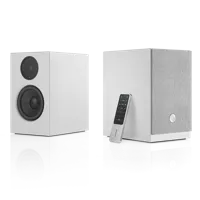 Audio Pro A28 - draadloze actieve multiroom luidspreker met Bluetooth & WiFi - stereo luidspreker voor home entertainment met AirPlay 2, Chromecast, Spotify - wit - thumbnail