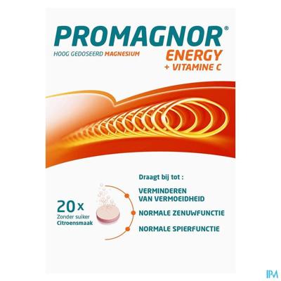 Promagnor Energy Magnesium + Vit C Bruistabletten 2x10