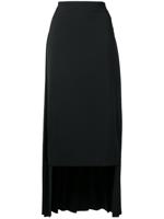 Maison Margiela asymmetric pleated skirt - Black - thumbnail