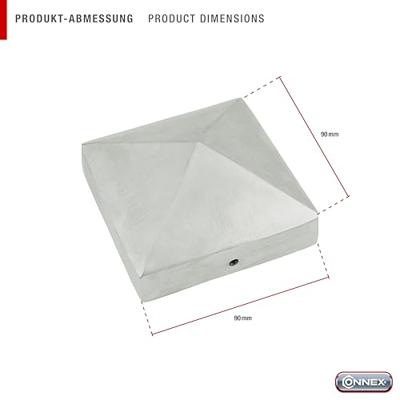 Connex Paalkapje 90X90Mm Piramide Alu - HV4326