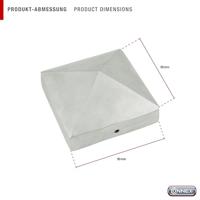 Connex Paalkapje 90X90Mm Piramide Alu - HV4326 - thumbnail