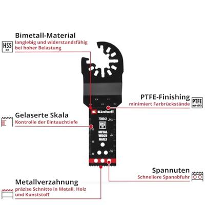Einhell 708042 Tauchsägeblatt BIM Met, 22mm Bimetaal Multitool toebehorenset 22 mm 1 stuk(s) Einhell 708042 Tauchsägeblatt BIM Met, 22mm Bimetaal Multitool toebehorenset 22 mm 1 stuk(s)