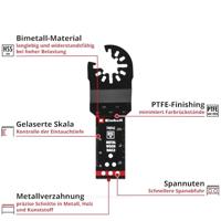 Einhell 708042 Tauchsägeblatt BIM Met, 22mm Bimetaal Multitool toebehorenset 22 mm 1 stuk(s) - thumbnail