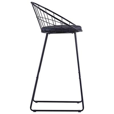 Barstoelen 2 st kunstleer zwart