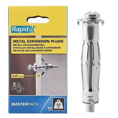 RAPID - Metalen expansieankers voor gipsplaat 6-21 mm | Verpakking van 40 | Maximale belasting 50 kg | - (5001567) - thumbnail