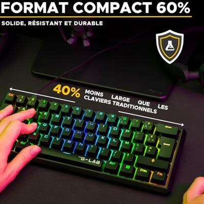 Mechanisch gamingtoetsenbord - THE G-LAB - KEYZ TALLIUM - Rood