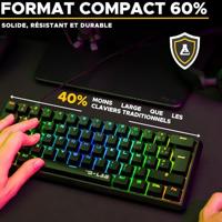 Mechanisch gamingtoetsenbord - THE G-LAB - KEYZ TALLIUM - Rood - thumbnail