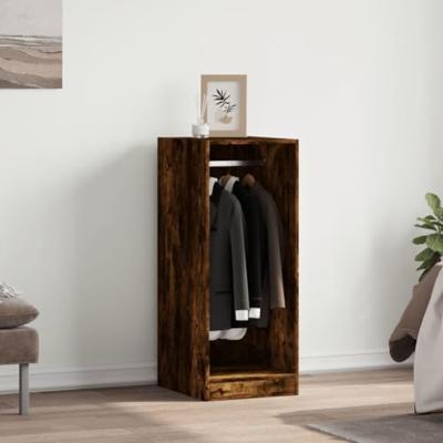 VidaXL Kledingkast 48x41x102 cm bewerkt hout gerookt eikenkleurig