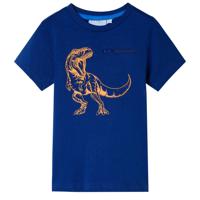 VidaXL Kindershirt met korte mouwen 116 donkerblauw - thumbnail