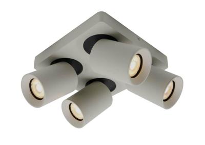 Artdelight 4-lichts opbouwspotMegano grijs richtbaar - PL MEGANO4 ZGR