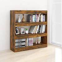 Boekenkast/kamerscherm 100x30x103 cm gerookt eikenkleur - thumbnail