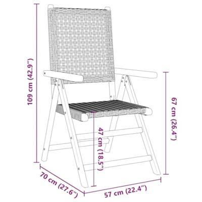 Tuinstoelen 2 st massief acaciahout en poly rattan beige Tuinstoelen 2 st massief acaciahout en poly rattan beige
