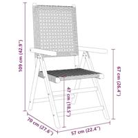 Tuinstoelen 2 st massief acaciahout en poly rattan beige - thumbnail