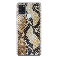 Samsung Galaxy A21s siliconen hoesje - Golden snake - thumbnail