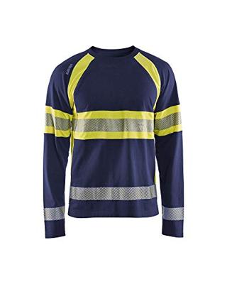 Blåkläder High-Vis T-Shirt lange mouwen 35101030 | Marine/High-Vis Geel | Maat S - 7330509672464 Blåkläder High-Vis T-Shirt lange mouwen 35101030 | Marine/High-Vis Geel | Maat S - 7330509672464