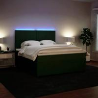 Boxspring met matras fluweel donkergroen 180x200 cm - thumbnail
