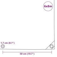 Dekzeil 650 g/m 6x8 m wit - thumbnail