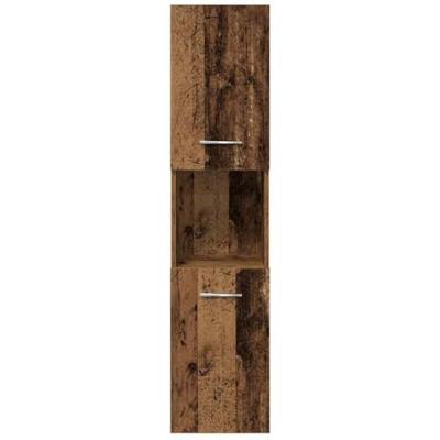 5-delige Badkamermeubelset bewerkt hout oud houtkleurig