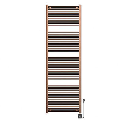 Elektrische Radiator BWS Lara 181.7x60 Cm Smart Wifi Geborsteld Brons Koper PVD