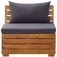 Tuinbank 2-zits met kussens massief acaciahout - thumbnail