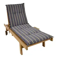 Tuinkussen ligbed streep antraciet - thumbnail