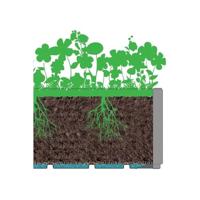 Ethica rechthoekige bloembak 80 cm met groen traliewerk - thumbnail