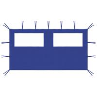 Prieelzijwand met ramen 4x2 m blauw - thumbnail