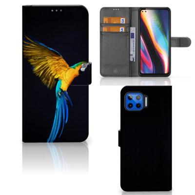 Motorola Moto G 5G Plus | Telefoonhoesje | Met pasjeshouder | Papegaai