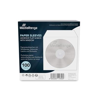 MediaRange BOX162 CD-doosje Opbergmap/sleeve 1 schijven Wit