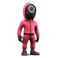 Squid Game Minix Figure Masked Circle Guard 12 cm - thumbnail