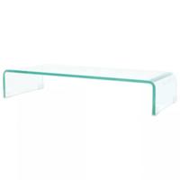 Tv-meubel/monitorverhoger transparant 70x30x13 cm glas - thumbnail