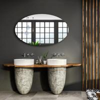 Boss & Wessing Badkamerspiegel LED BWS Spark Ovale - Verticaal 100x60 cm - thumbnail